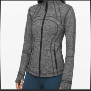 Lululemon Define Jacket Luon Wee Are From Space Nimbus Heathered Black Zip  Sz 8